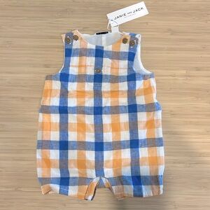 Janie & Jack Boys Linen Romper